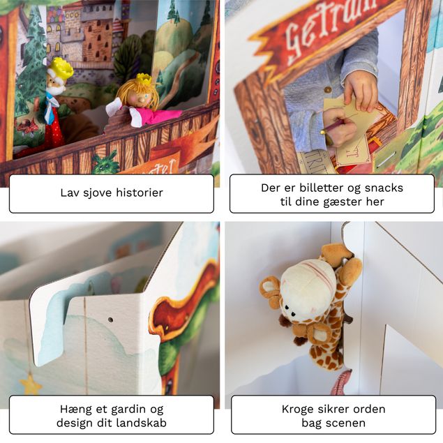 FOLDZILLA Dukketeater - Hvid til maling og klistermærker